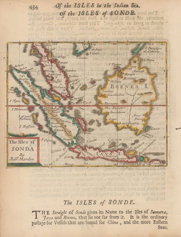 Robert Morden, Borneo, Sumatra, Java and Malacca, 1688