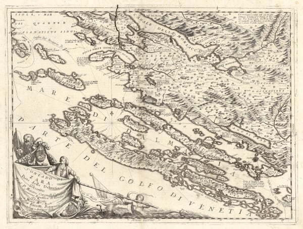 Vincenzo Coronelli, Contado de Zara Parte della Dalmatia, 1696