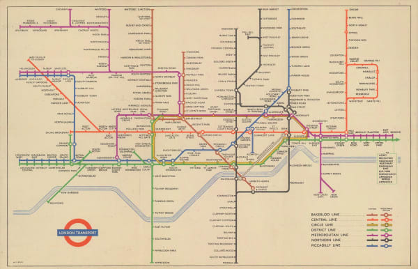 Harry Beck, London Underground Map, 1953