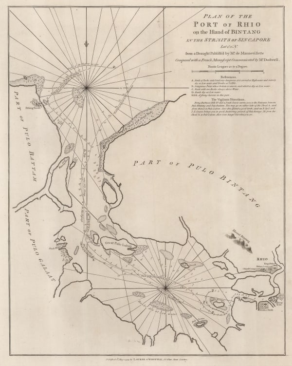 Laurie & Whittle, Chart of the Riau Islands in the Singapore Strait, 1794