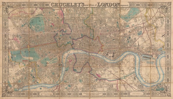 George Frederick Cruchley, New Plan of London Improved, 1851 c.