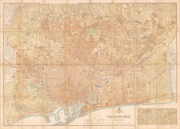 Vicente Martorell Portas, Folding wall map of Barcelona, 1935