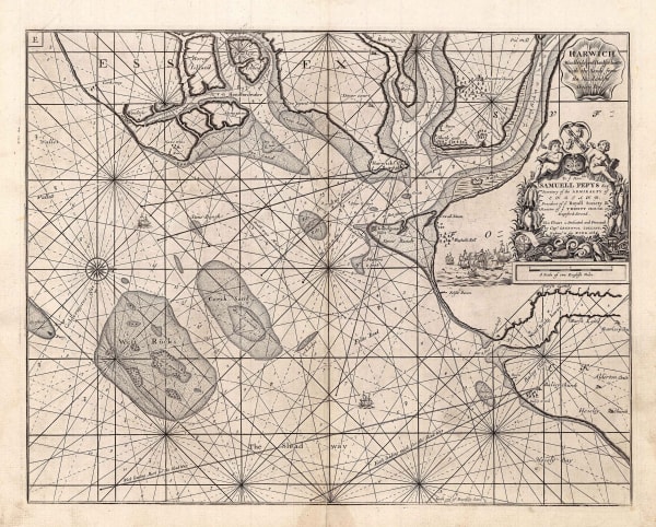 Capt. Greenvile Collins, Harwich, Woodbridg and Handfordwater with the Sands from Nazeland to Hosely Bay, 1785