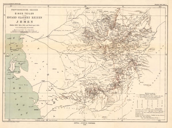 Justus Perthes, North-western Yemen, 1886