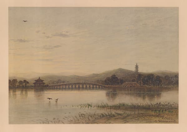 Eduard Hildebrandt, China - Peking/Beijing, Lugou Bridge, 1874 c.