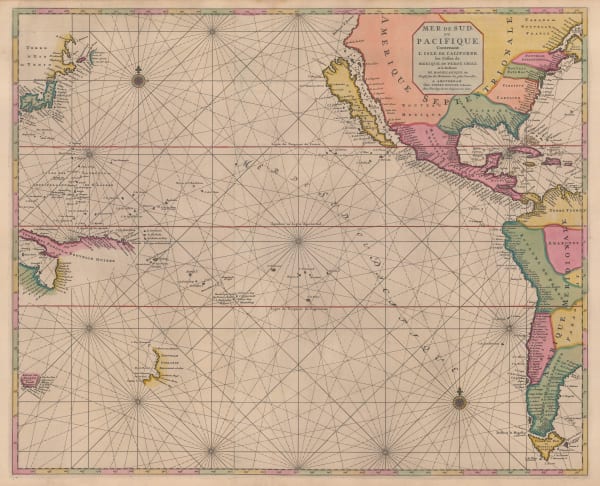 Pierre Mortier, Chart of the Pacific Ocean, 1708