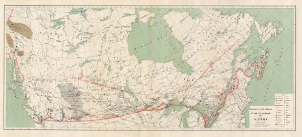 Canadian Government, Map of natural resource of Canada, 1906