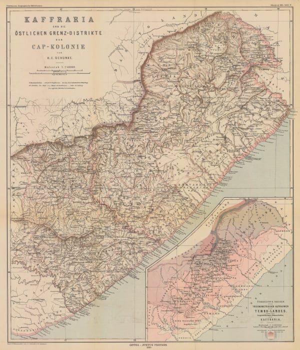 Justus Perthes, Eastern Cape Province and Lesotho, 1885