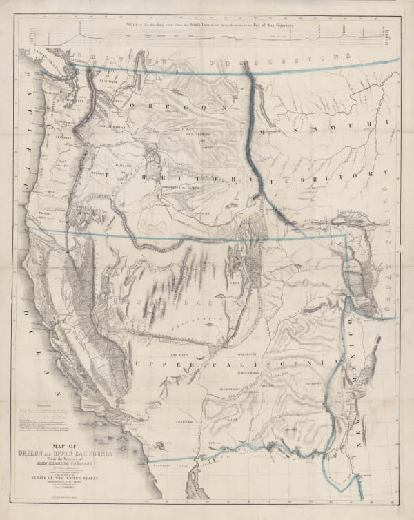 John C. Fremont, Map of Oregon and Upper California, 1848