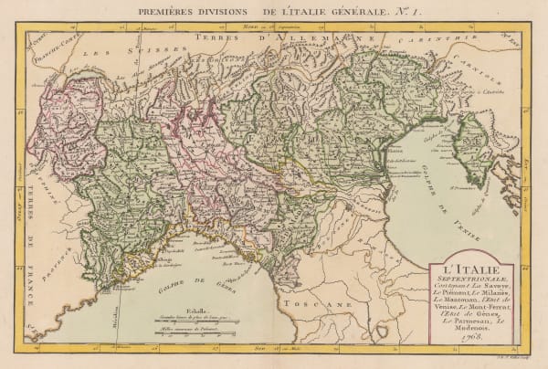 Étienne André Philippe de Prétot, Northern Italy, 1768