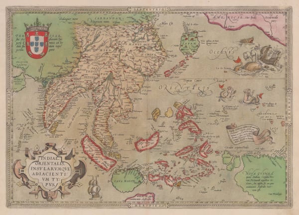 Abraham Ortelius, Southeast Asia, India, China, and Japan during the Age of Exploration, 1572