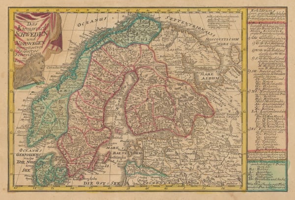 Johann Georg Schreiber, Scandinavia, 1720 c.