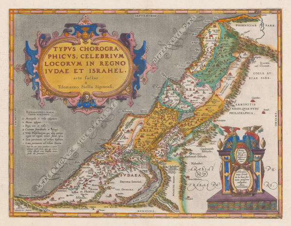 Abraham Ortelius, Kingdom of Judea and Israel, 1595