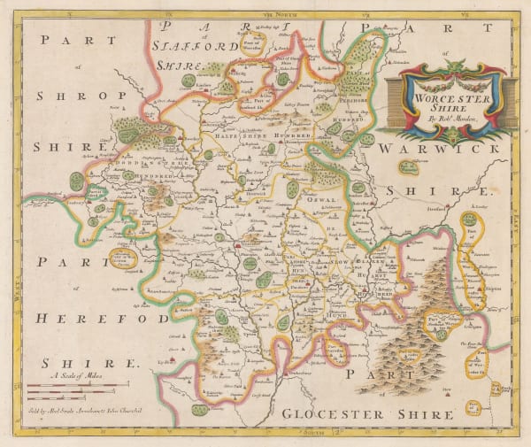 Robert Morden, Worcester Shire, 1695