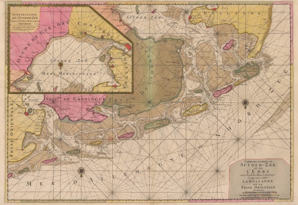 Pierre Mortier, Chart of the coasts of North Holland, Friesland, and Groningen, 1708