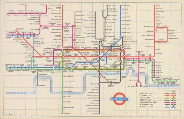Harry Beck, London Underground Map, 1959