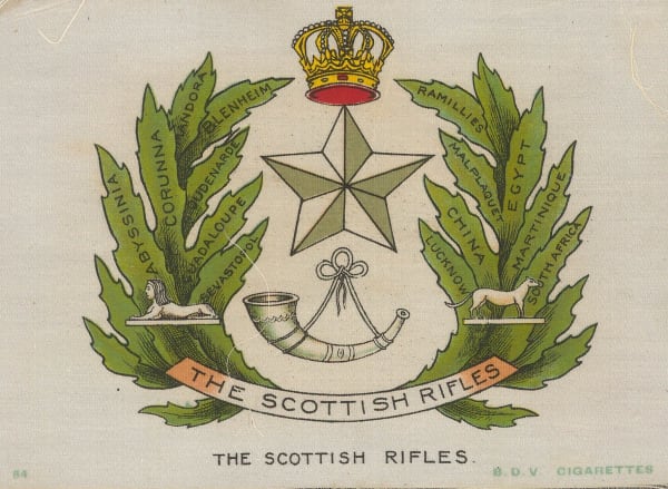 BDV Cigarettes, British Army - Scottish Rifles, 1900 c.