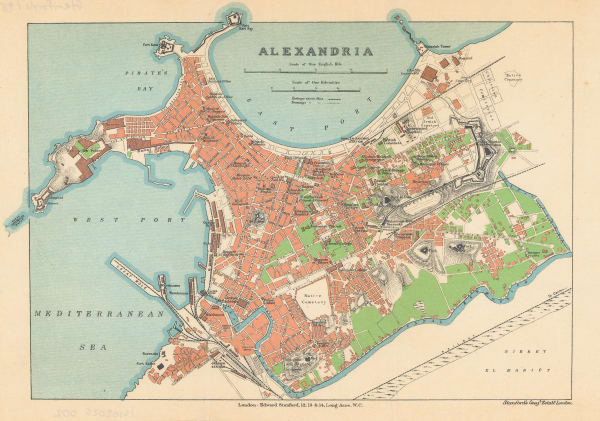 Edward Stanford, Alexandria, 1907