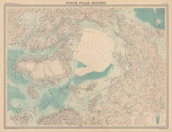 John Bartholomew, North Polar Regions, 1922