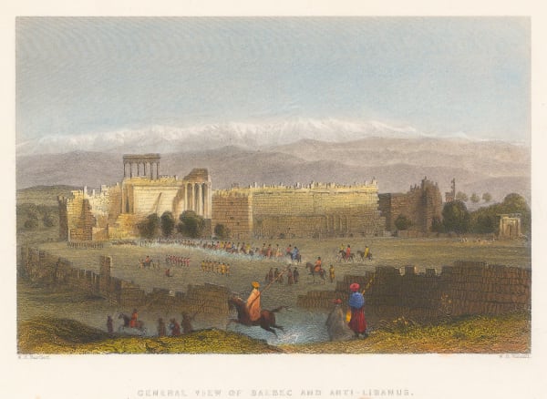 William Bartlett, Lebanon - Baalbek, 1840 c.