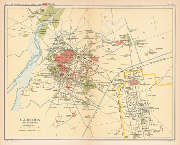 John Bartholomew & Co., Lahore, 1909