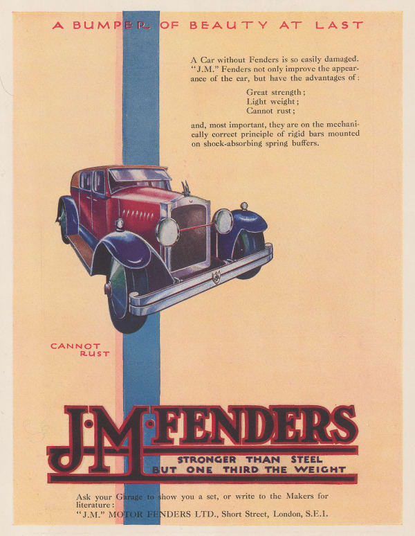 Punch, Automobiles - J.M. Fenders, 1929