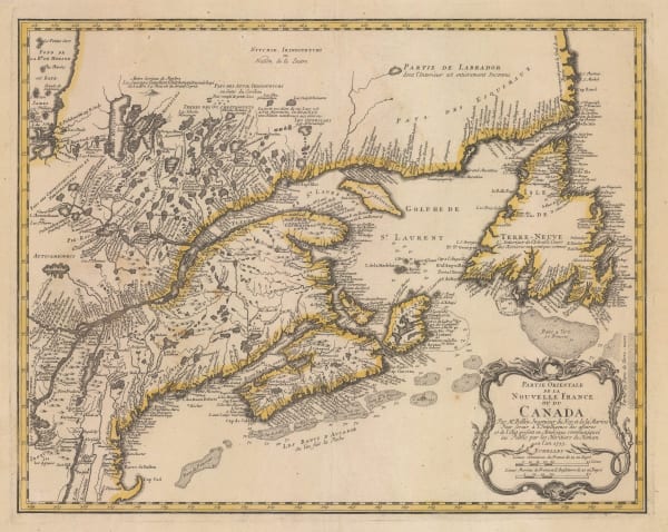 Homann Heirs, Newfoundland, Quebec, Nova Scotia and New Brunswick, 1755