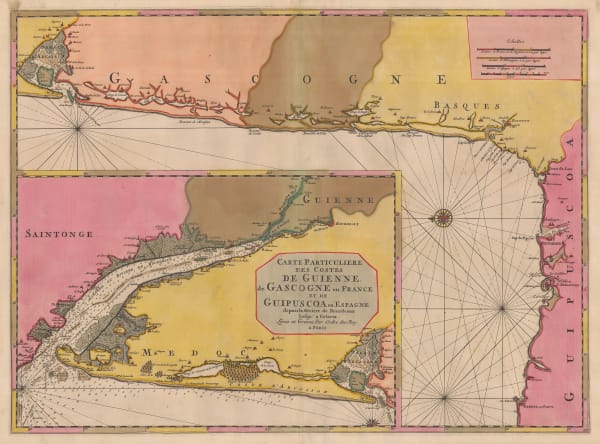 Pierre Mortier, South eastern coast of the Bay of Biscay, 1708