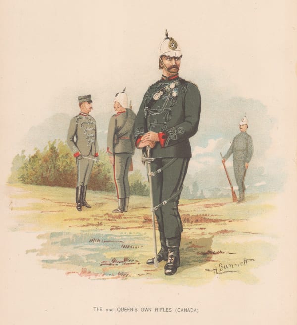 Walter Richards, British Army - British Overseas, 2nd Queen's Own Rifles, 1890 c.