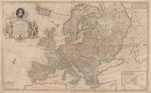 Herman Moll, Map of Europe, 1730 c