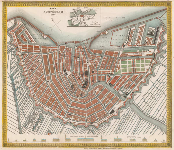 Joseph Meyer, Plan von Amsterdam, 1844