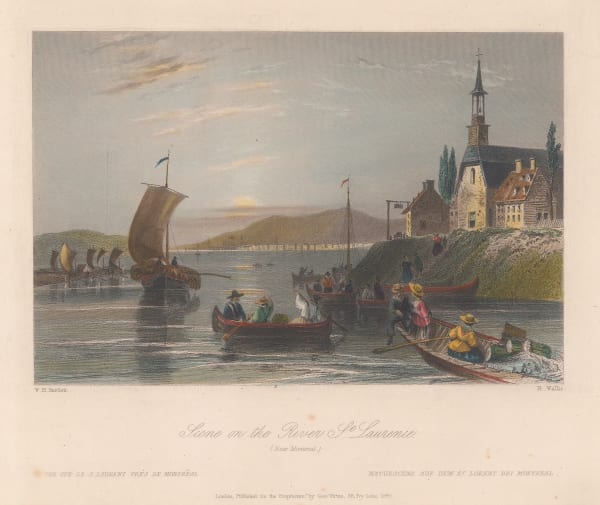 William Bartlett, Montreal - St Lawrence River, 1840