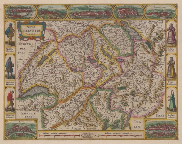Jodocus Hondius, Switzerland, 1633 c.