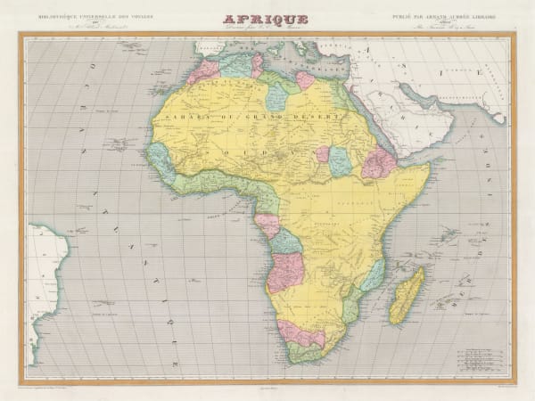 Charles V. Monin, Africa divided into states and colonies, 1840 c.