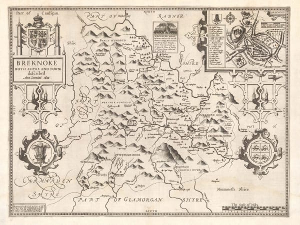 John Speed, Breknoke Both Shyre and Towne described, 1614
