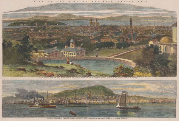 Illustrated London News (ILN), Montreal - Double panorama, 1882