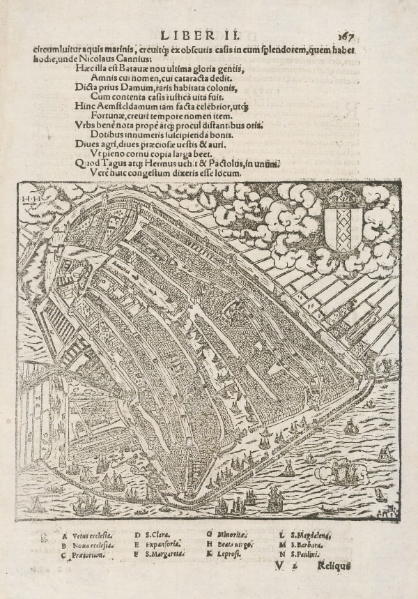 Sebastian Münster, Plan of Amsterdam, 1572