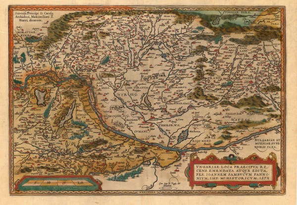 Abraham Ortelius, Hungary and the Pannonian Basin, 1592
