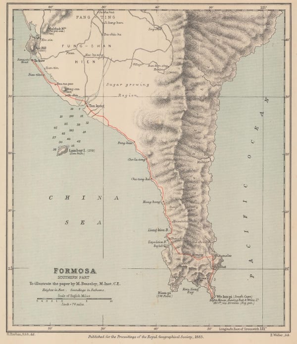Royal Geographical Society (RGS), Southern Taiwan, 1885