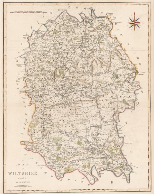 John Cary, A Map of Wiltshire, 1801