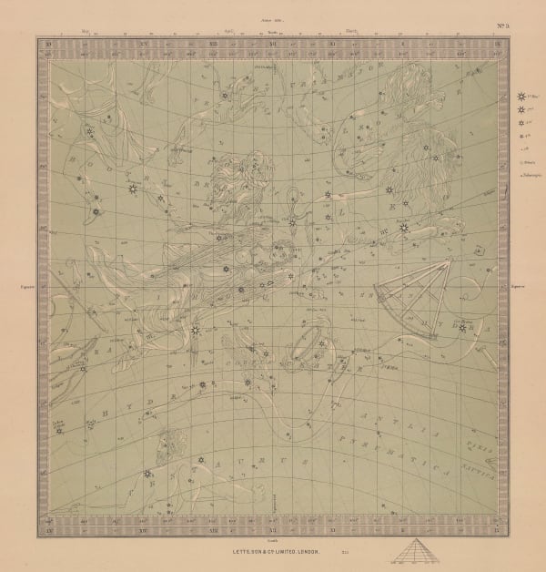 Letts & Son, Constellations - Virgo, Leo & Hydra, 1880