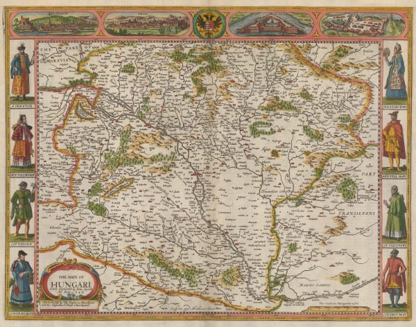 John Speed, Map Of Hungary, 1676