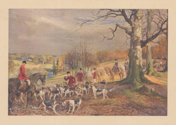 Lionel Edwards, Fox Hunting - VWH Hunt, 1927