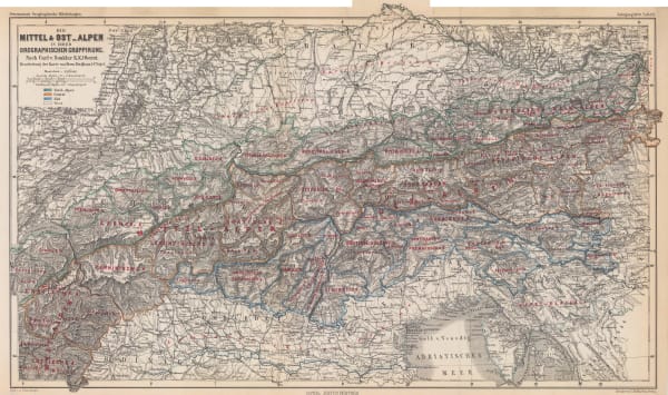 Justus Perthes, The Alps, 1880 c