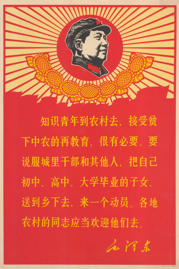 People's Liberation Army, Chinese Propaganda - Educated Youth must go to the Countryside for Re-education, 1968