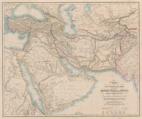 J. & C. Walker, Map of the Countries Situated between the Rivers Nile and Indus, 1850