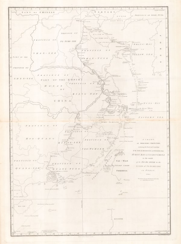 Sir George Staunton, Chart of the ship routes of Sir George Staunton expedition, 1796