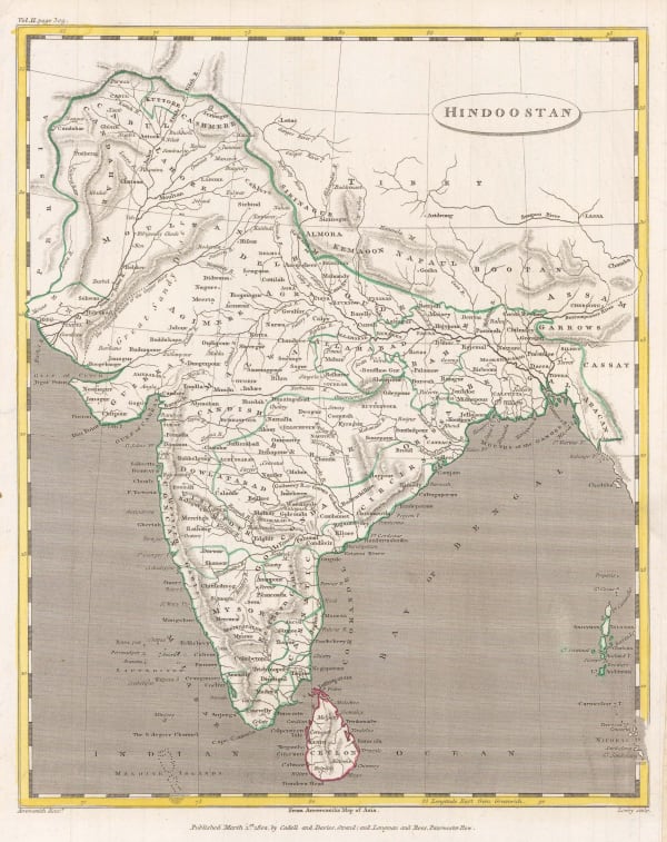 Aaron Arrowsmith, Hindoostan, 1805