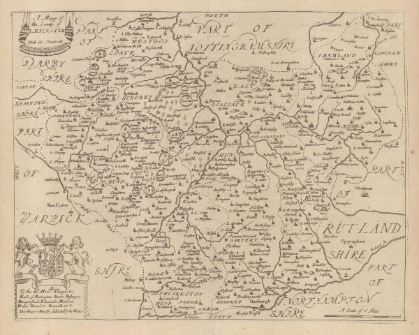 Richard Blome, A Mapp of the County of Leicester, 1673