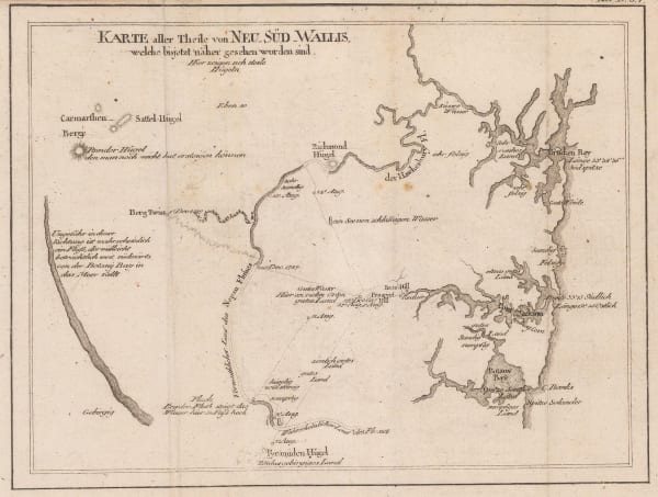 Franz Anton Schraembl, Rare, very early map of Port Jackson and environs, 1795